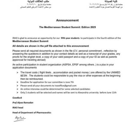 The Mediterranean Student Summit :Edition 2025